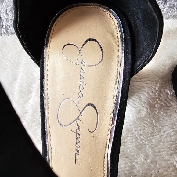 Jessica Simpson Women's Sherron Clear Leopard Block Heel Sandals Size 10M Black - Picture 3 of 6